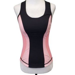 Lululemon Cardio Kick Racerback Tank Black Coral Orange